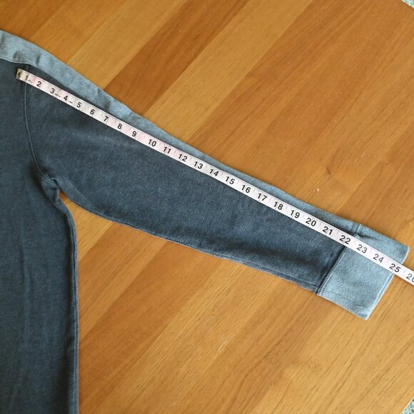 Vintage J. Crew 90s Fleece Oversized Cotton Two Tone Grey Crew Neck Men's L - Picture 15 of 16